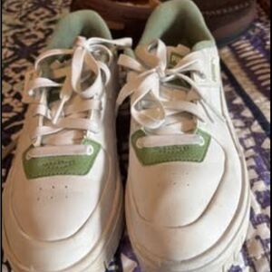 Puma White and Green Women's Athletic Sneakers